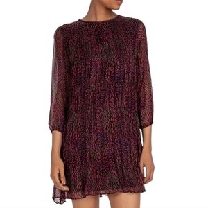 ba&sh Vibrant Pink and Black Mini Dress Size Medium